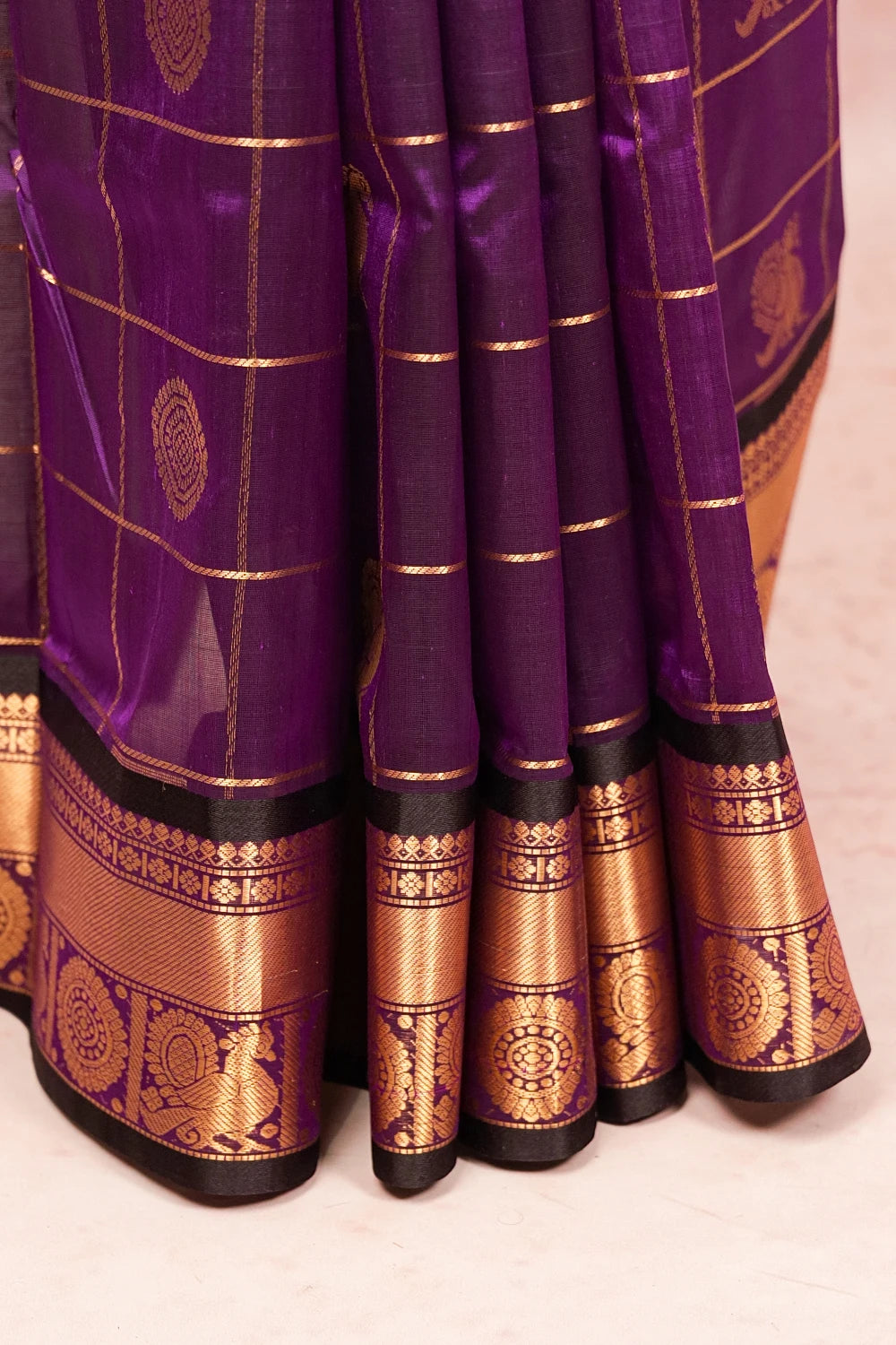 Dark Purple Silk Saree