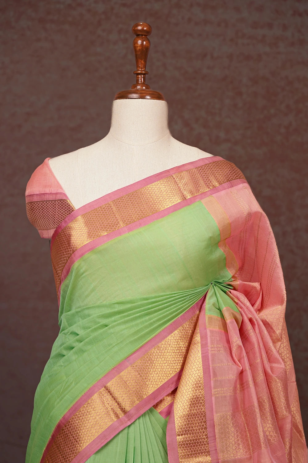Green Cotton Silk Saree
