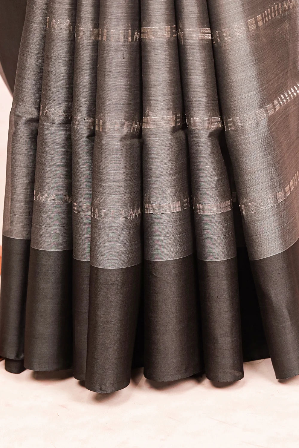 Ash Grey Silk Saree