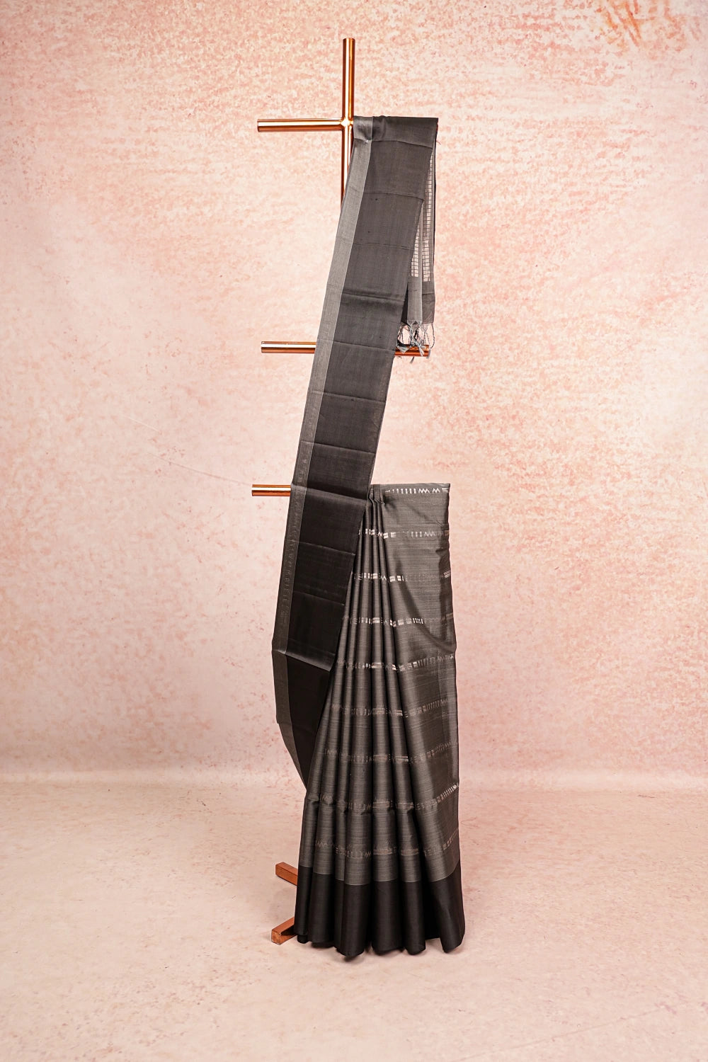 Ash Grey Silk Saree