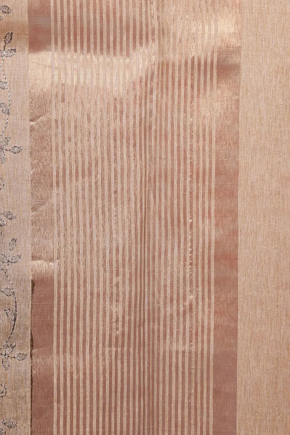Dark Beige Semi Tissue Saree