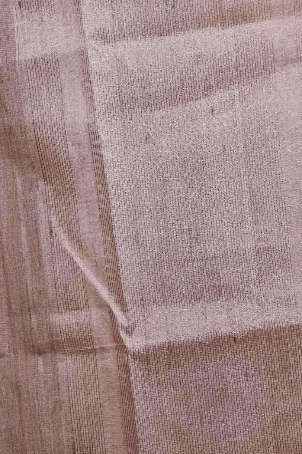 Cream Semi Tussar Saree