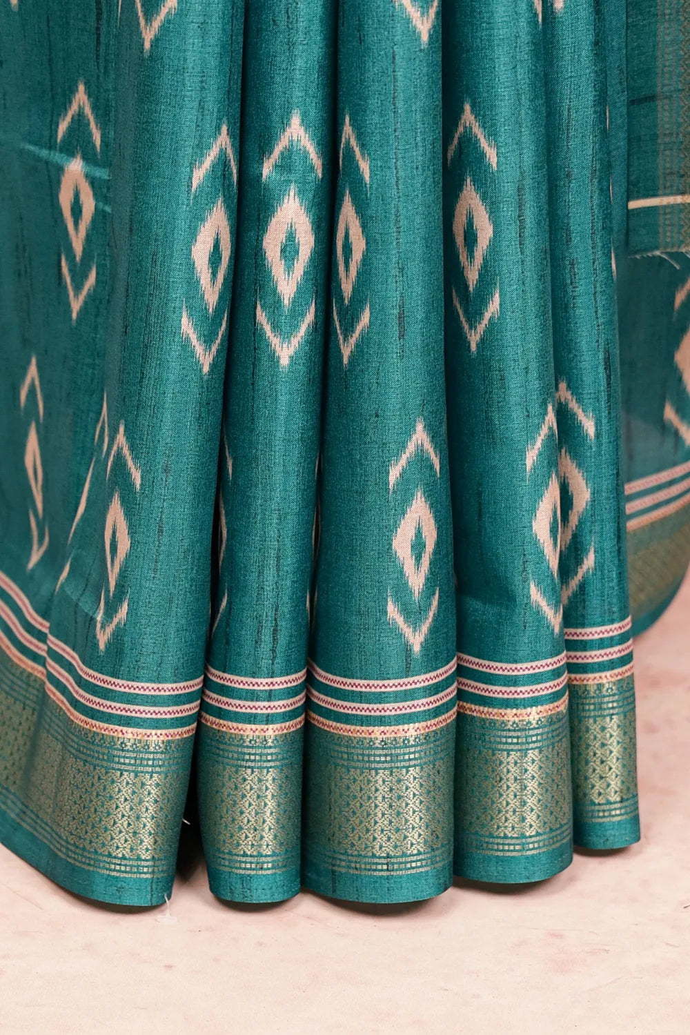 Sapphire Blue Semi Tussar Saree