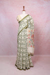 Cream Semi Linen Saree
