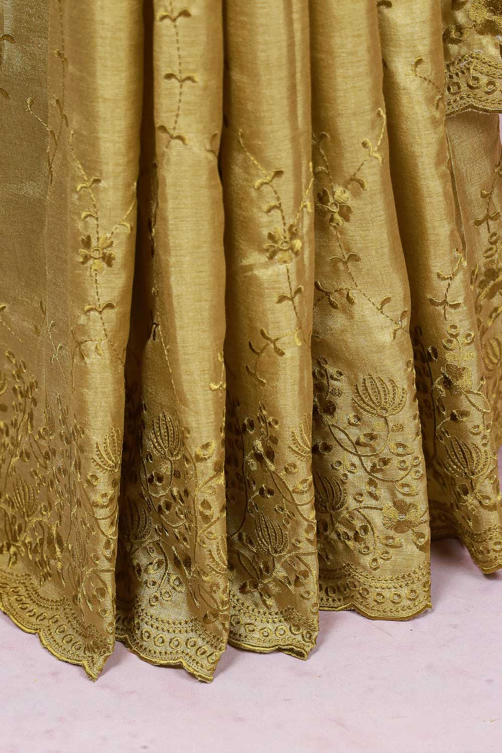 Light Green Semi Tussar Saree