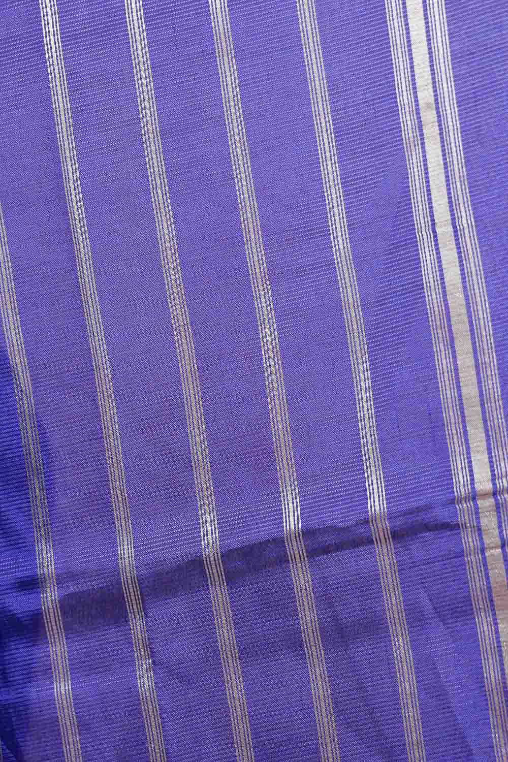 Blue Cotton Silk Saree