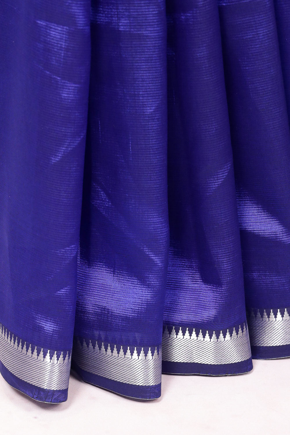 Blue Cotton Silk Saree
