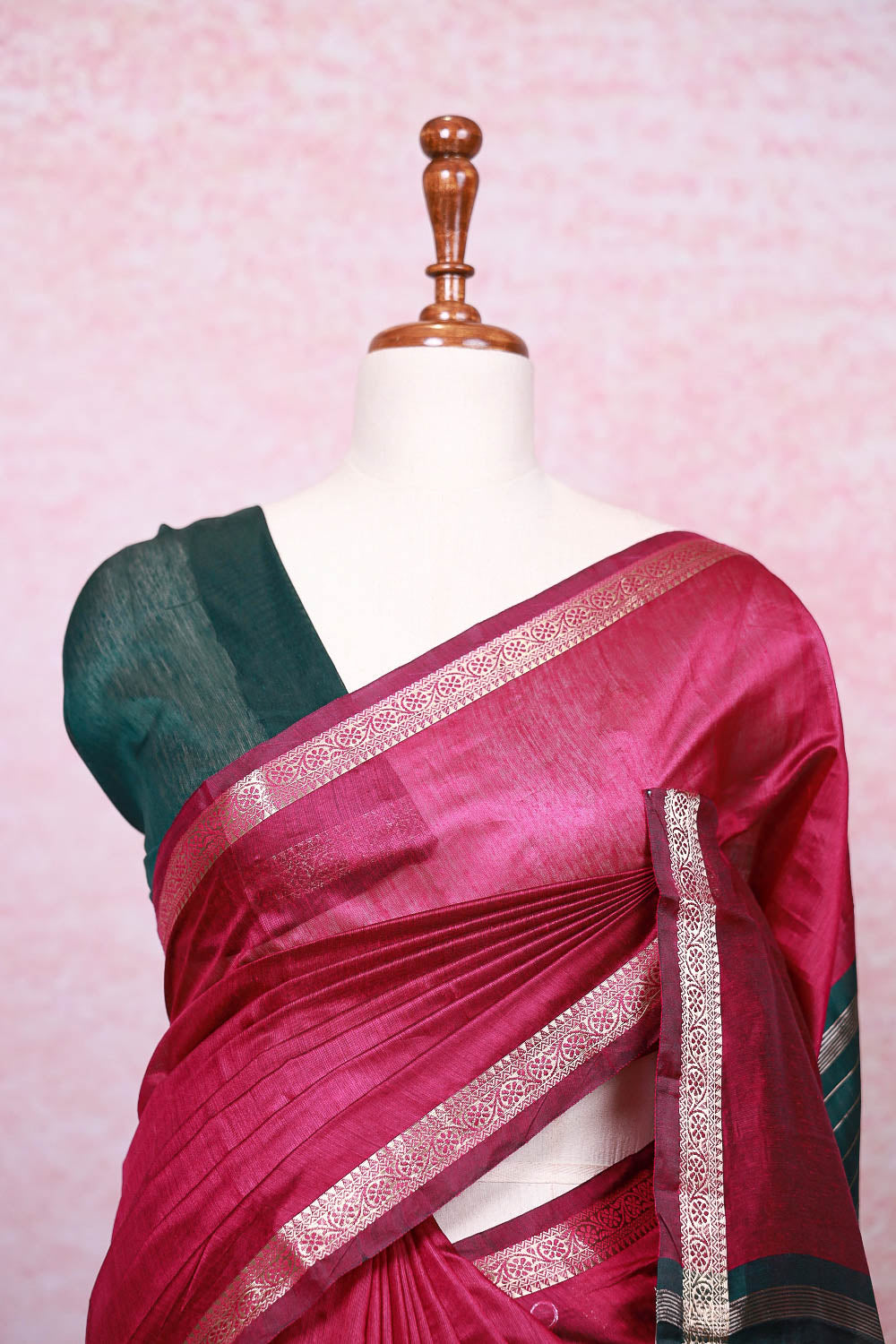 Grape Wine Semi Tussar Saree
