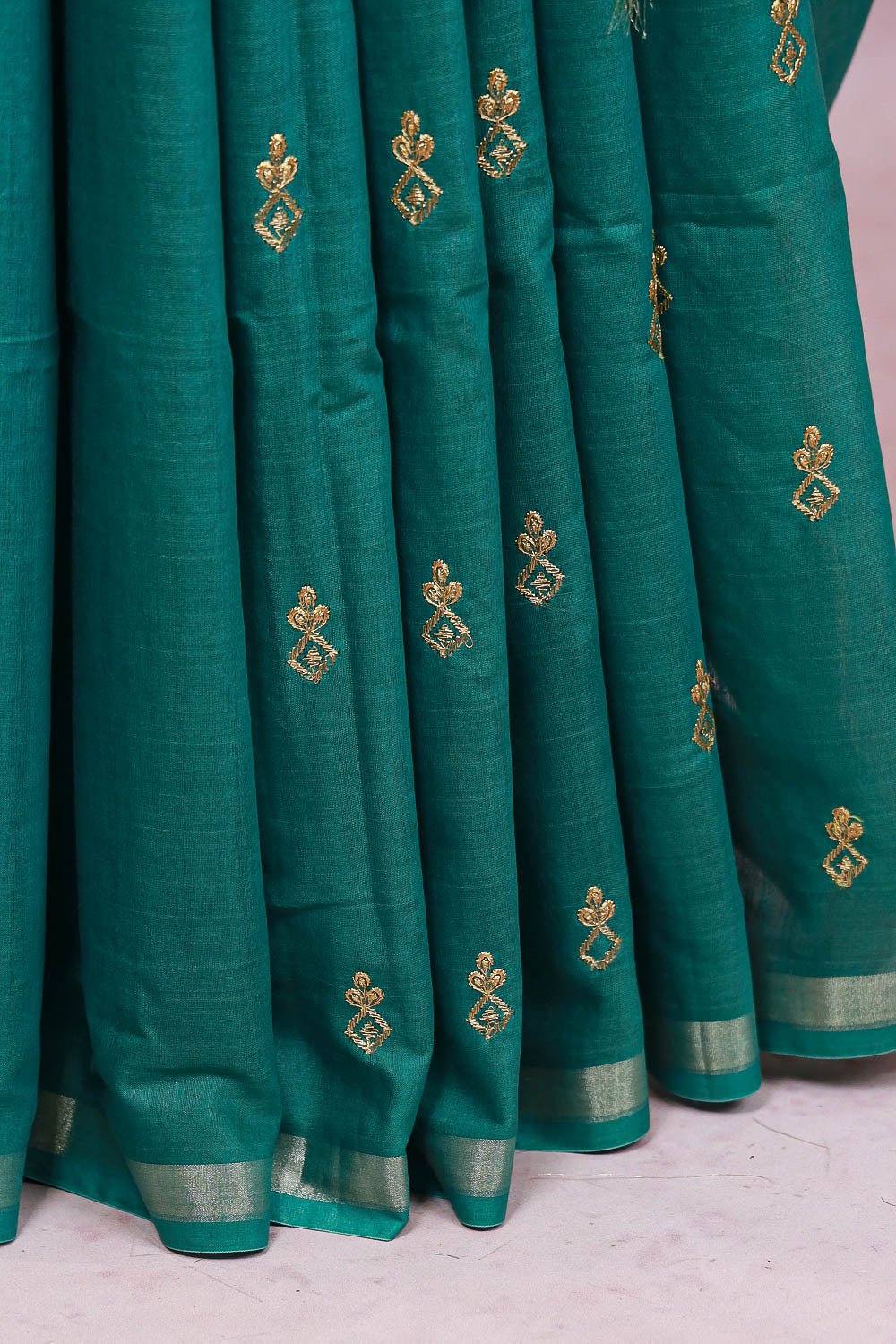 Green Semi Tussar Saree