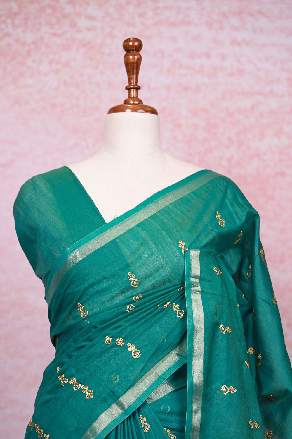Green Semi Tussar Saree