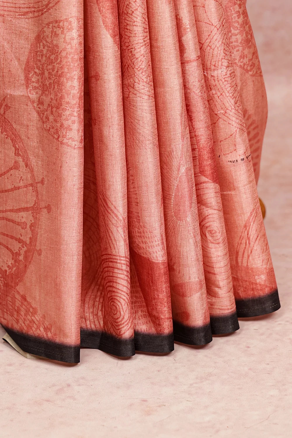 Peach Semi Tussar Saree