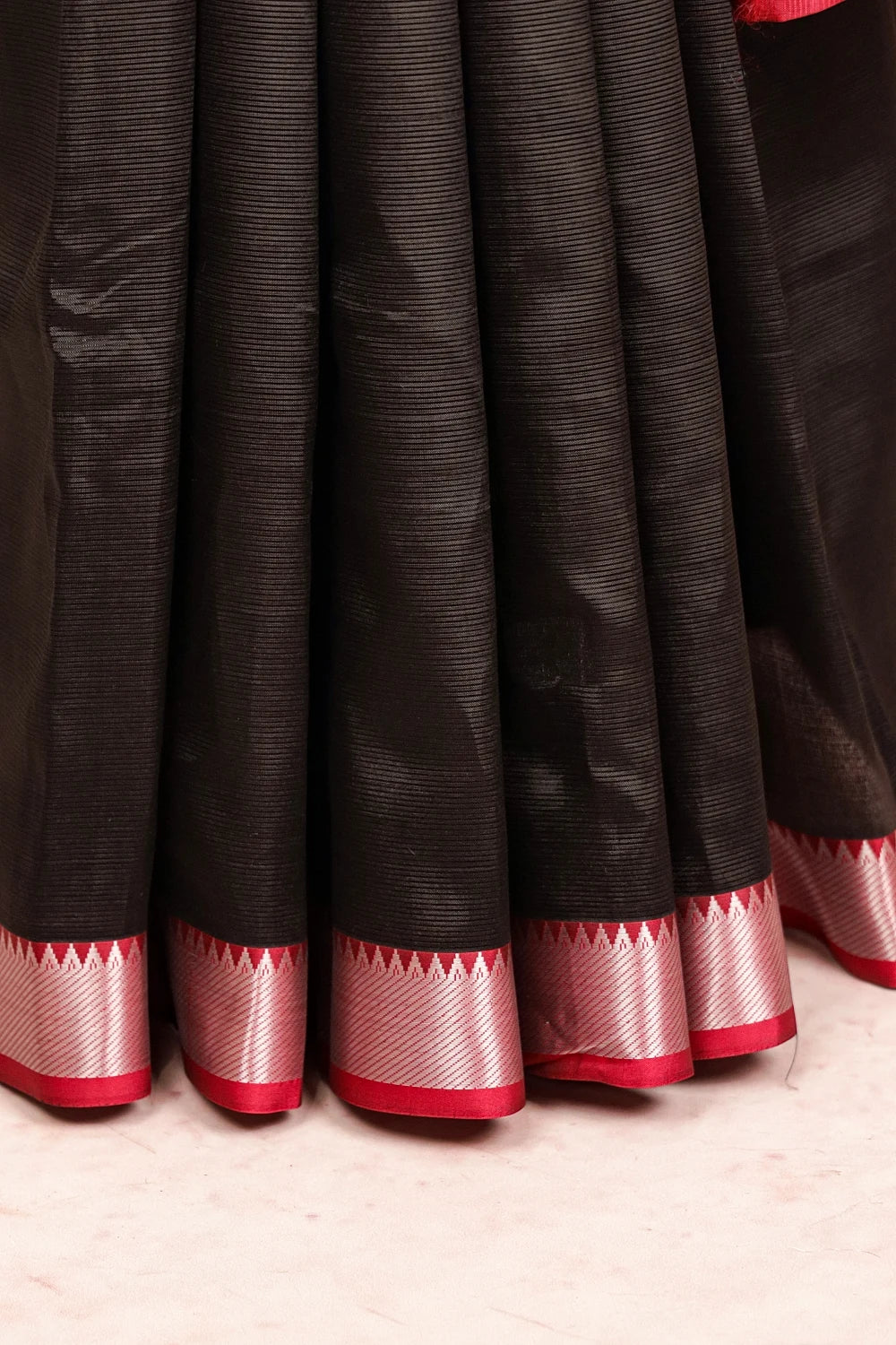 Black Cotton Silk Saree