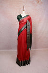 Maroon Semi Jute Saree