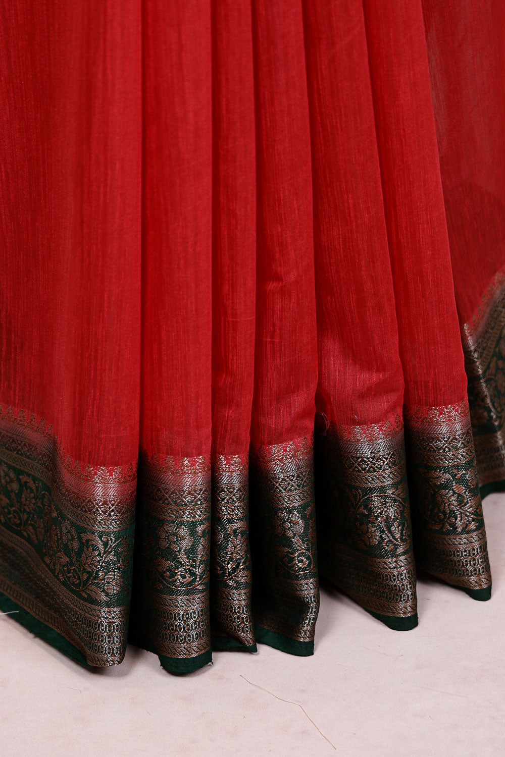 Maroon Semi Jute Saree
