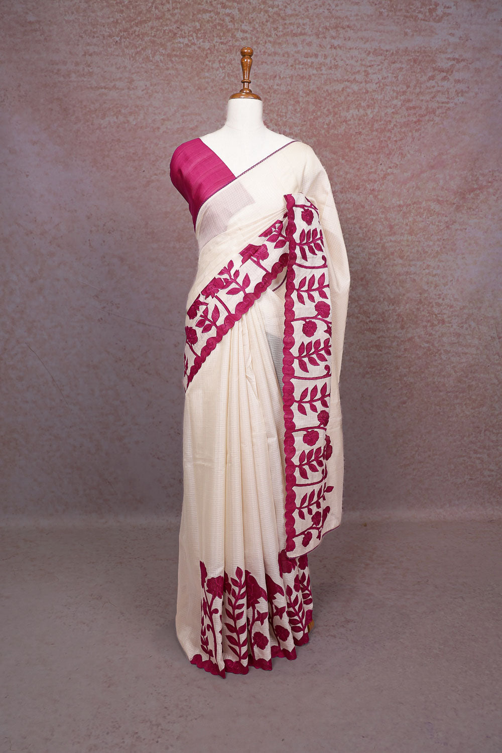 Cream Silky Kota Saree