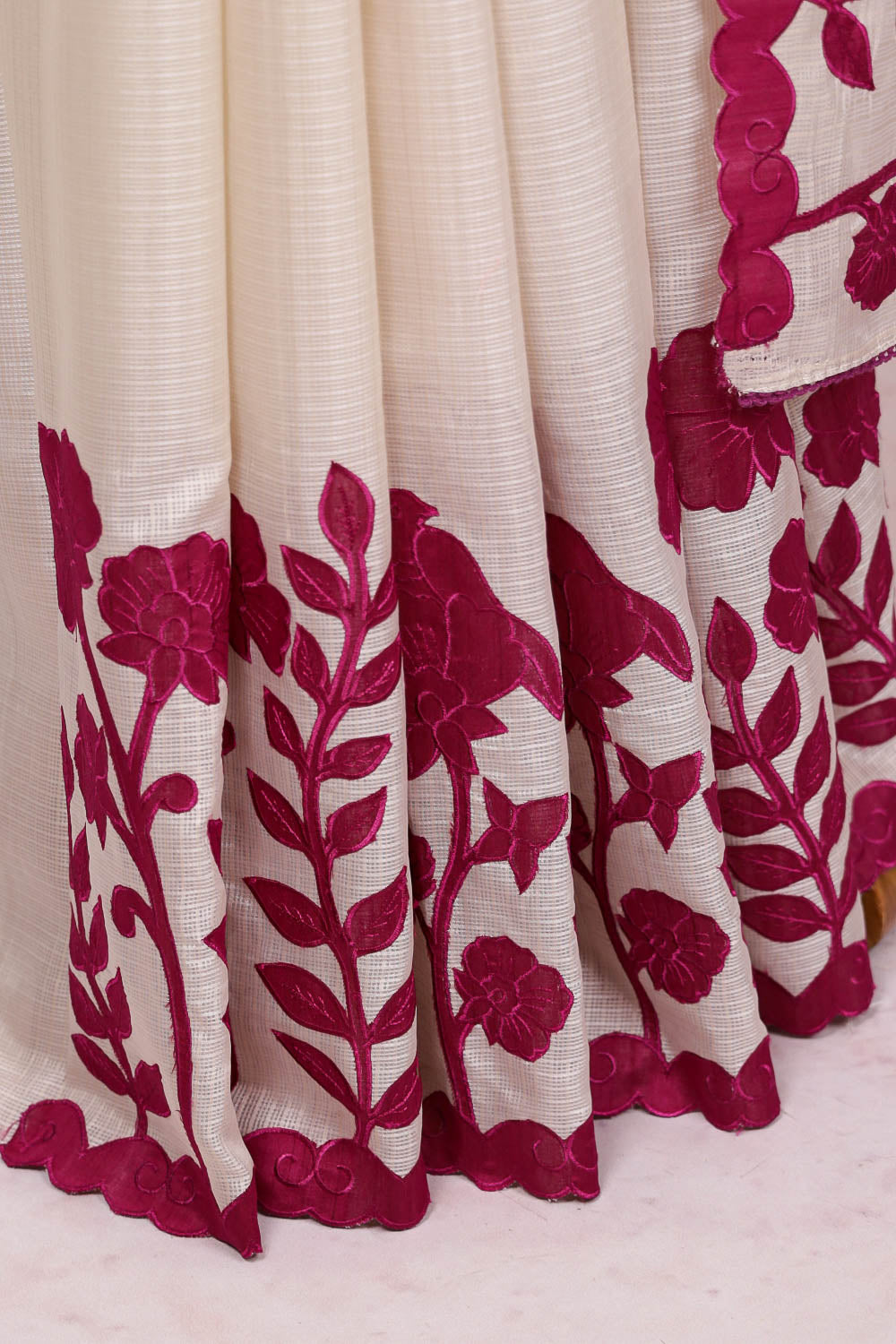 Cream Silky Kota Saree