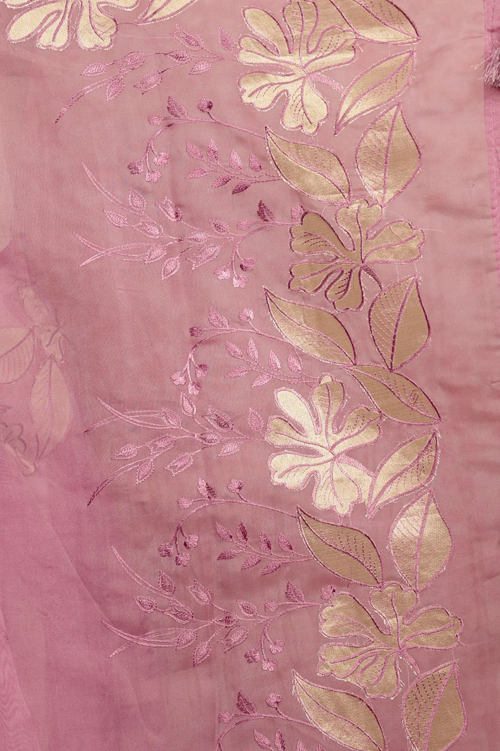 Onion Lavender Color Soft Organza Saree