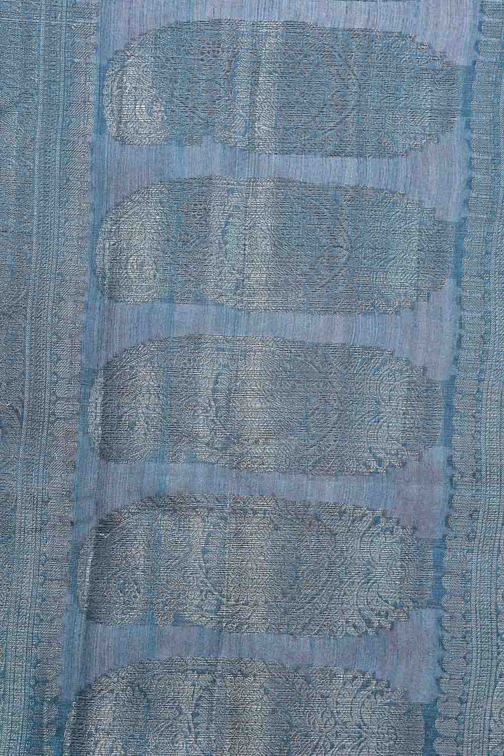 Light Green Semi Banarasi Saree