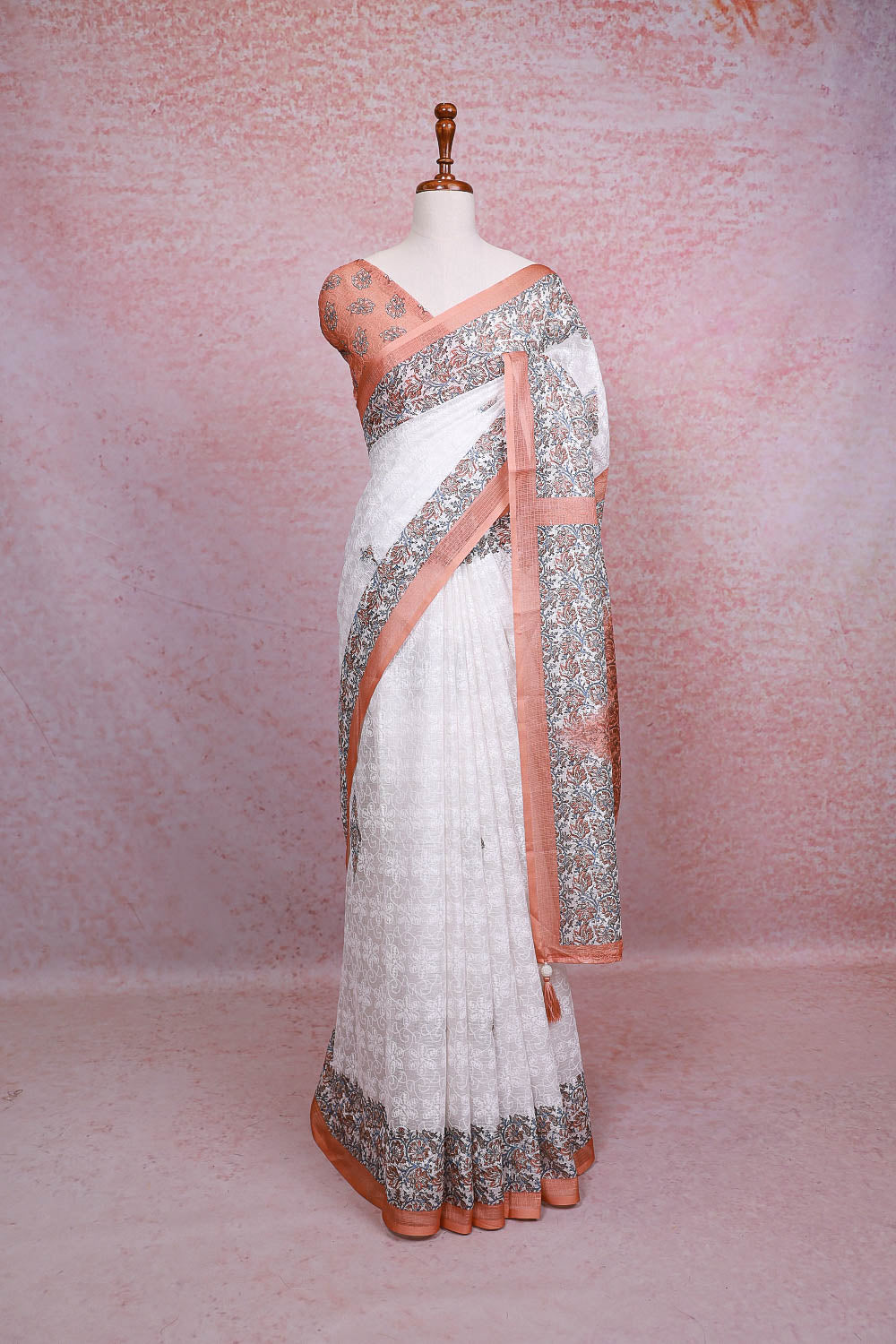 White Kota Saree