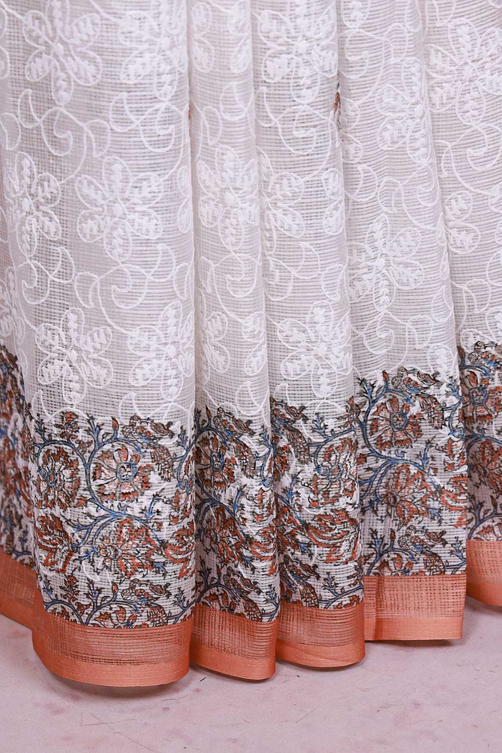 White Kota Saree