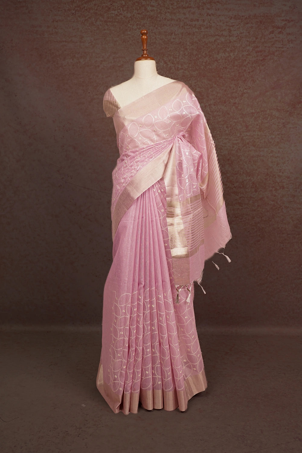 Light Pink Silky Kota Saree