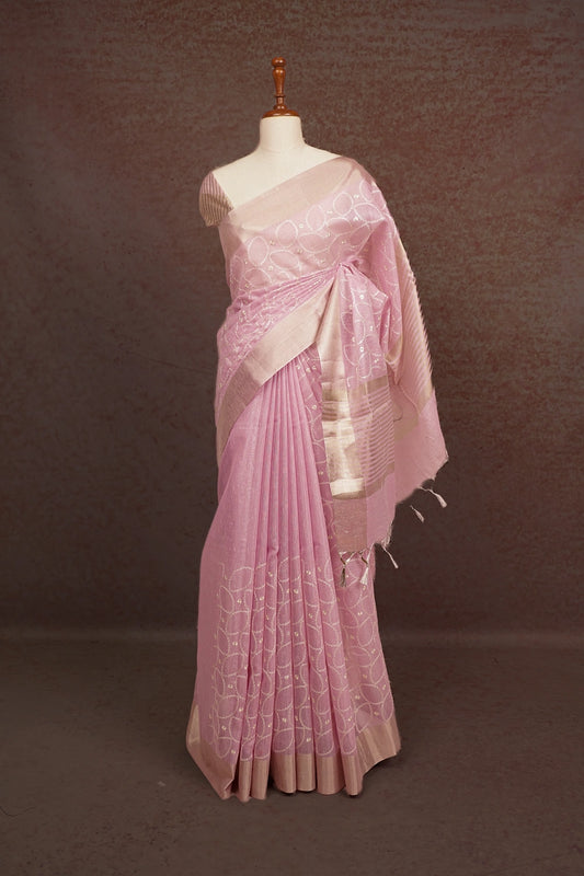 Light Pink Silky Kota Saree