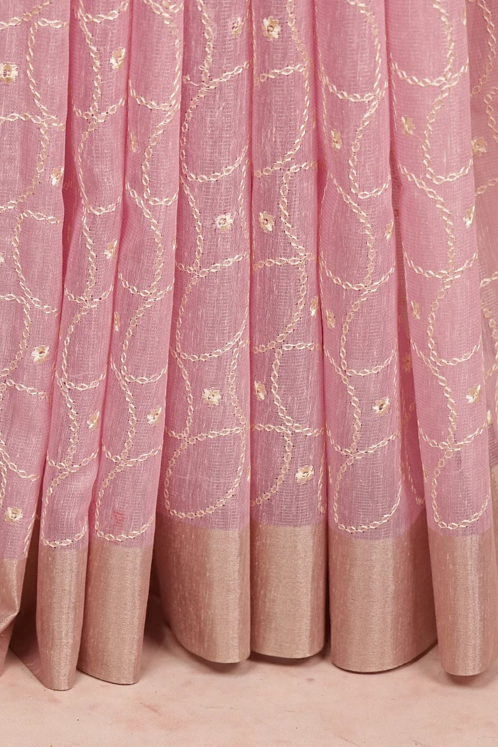 Light Pink Silky Kota Saree