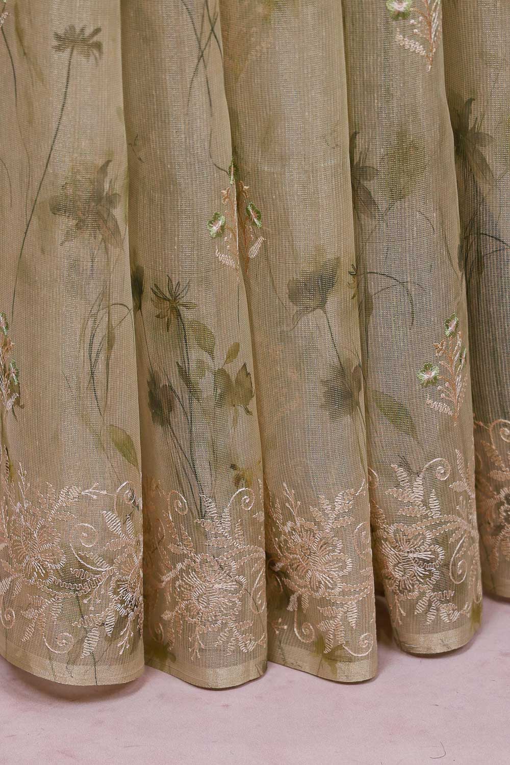 Cream Tissue Saree