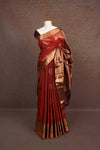 Maroon Semi Silk Saree