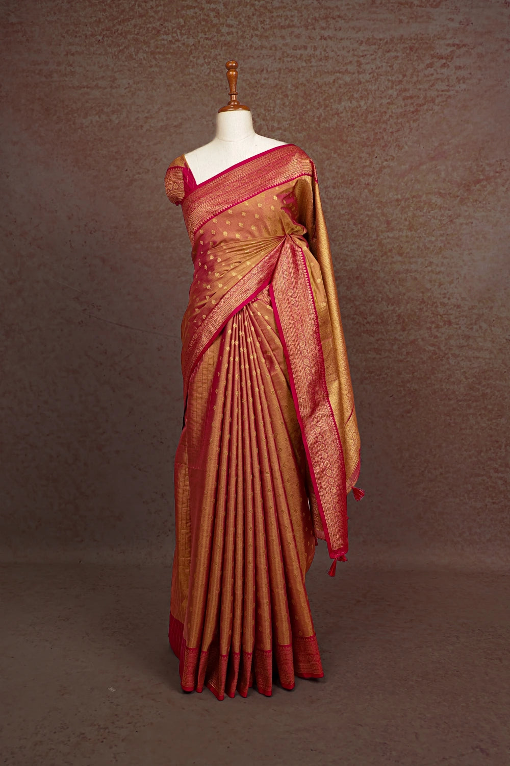 Pink Semi Tissue Silk Saree