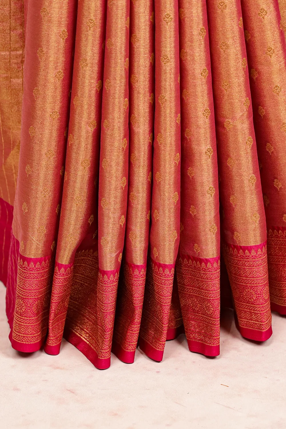 Pink Semi Tissue Silk Saree