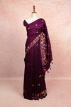 Dark Purple Semi Tussar Saree