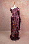 Lavender Purple Semi Tussar Saree