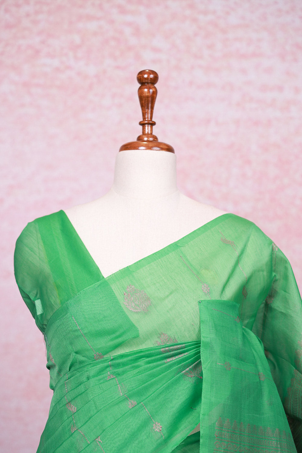 Green Semi Tussar Saree