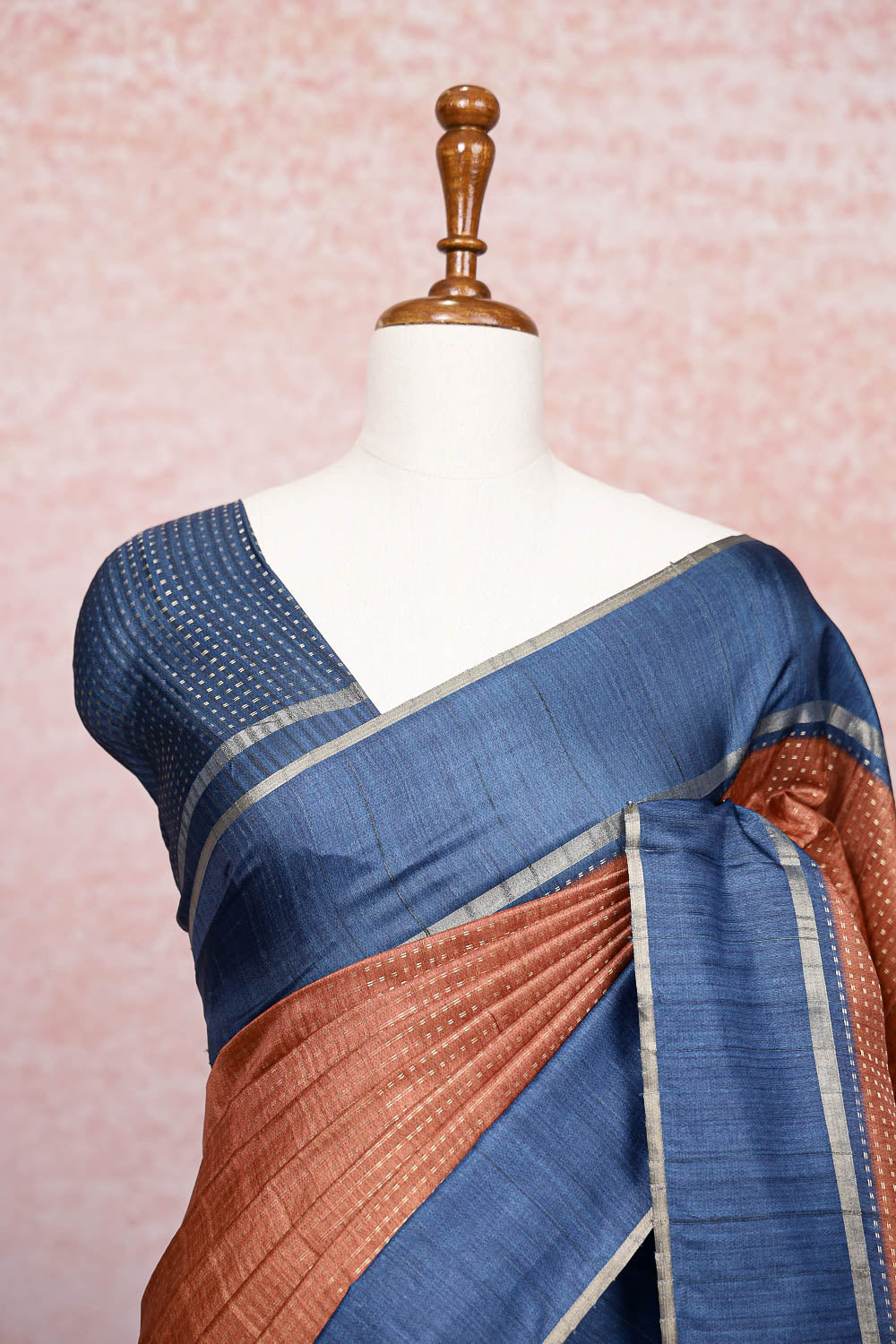 Light Brown Semi Tussar Saree