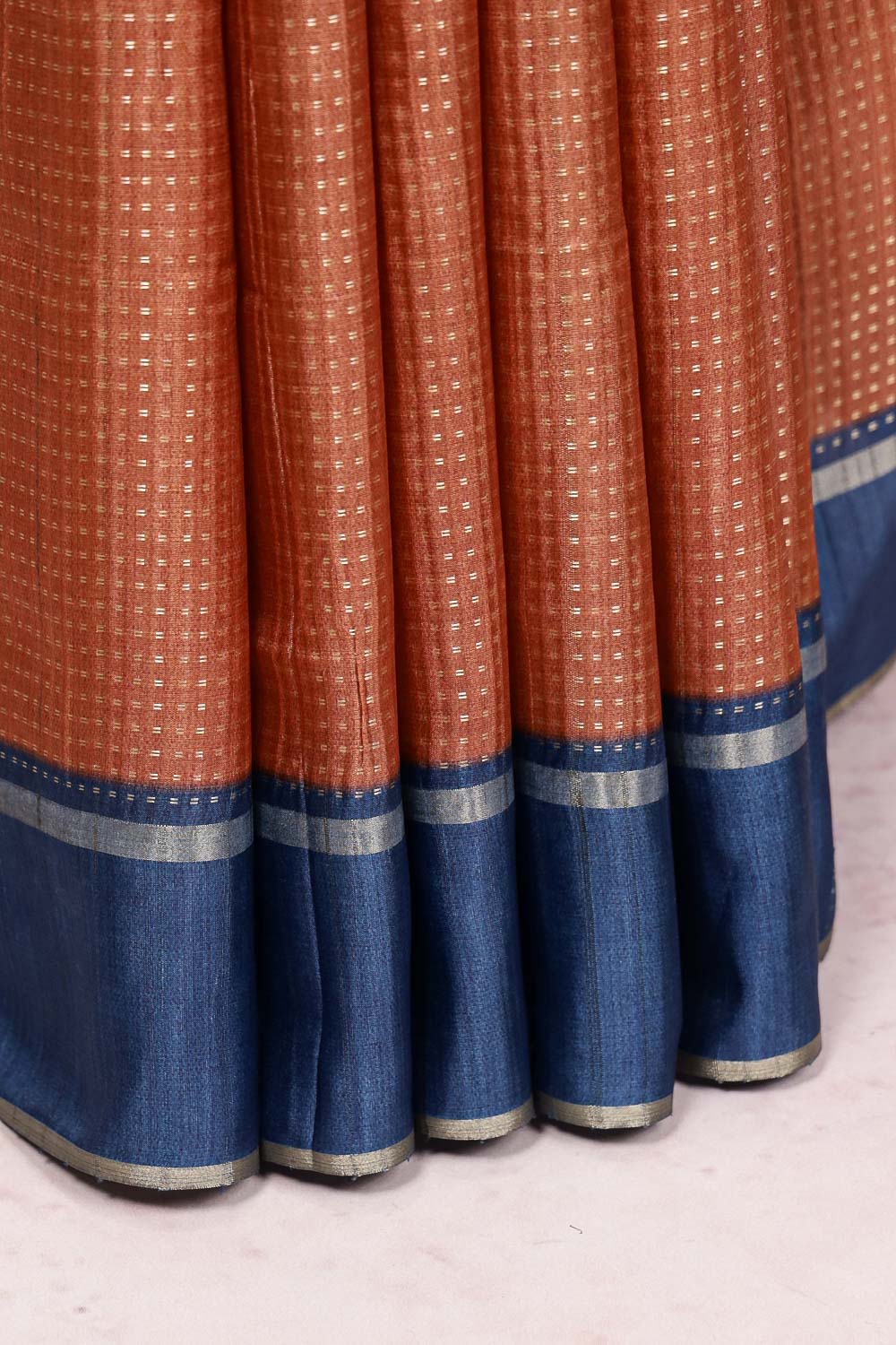 Light Brown Semi Tussar Saree
