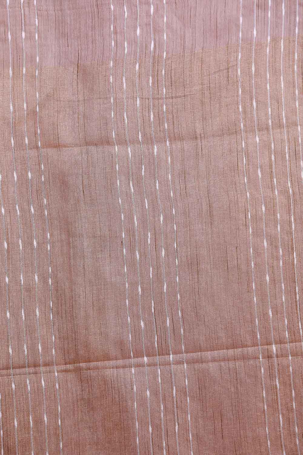 Peach Semi Linen Saree
