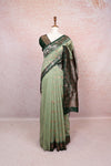 Pista Green Semi Jute Saree