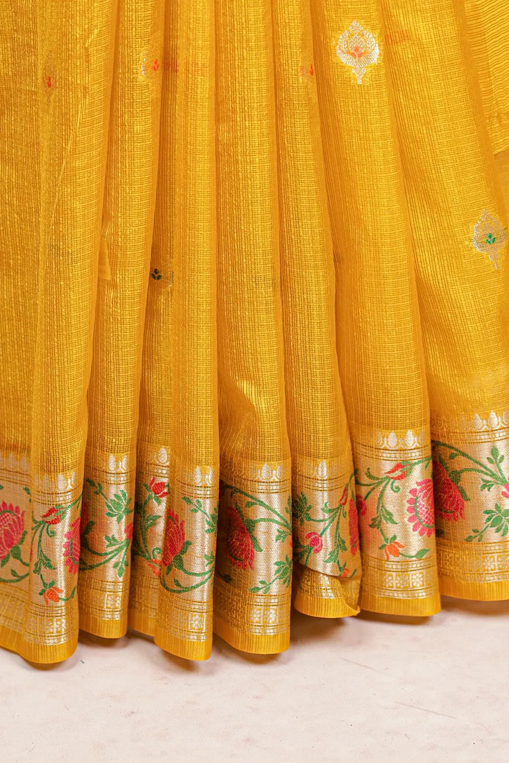 Yellow Soft Kota Saree