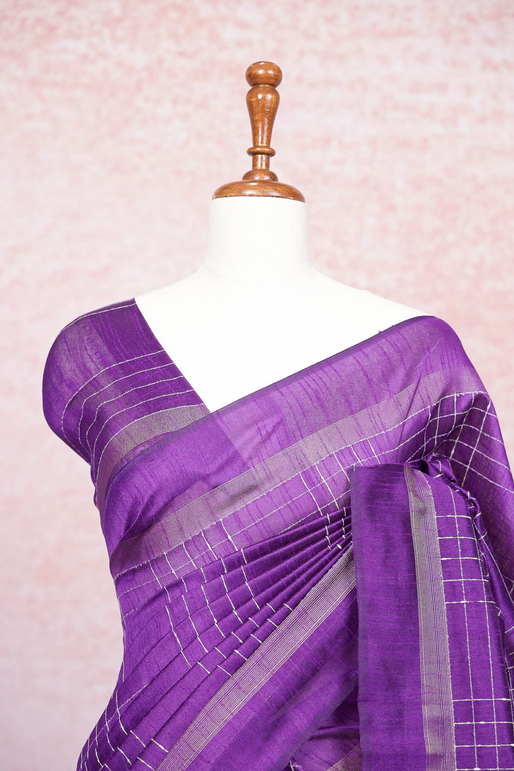 Violet Semi Tussar Saree