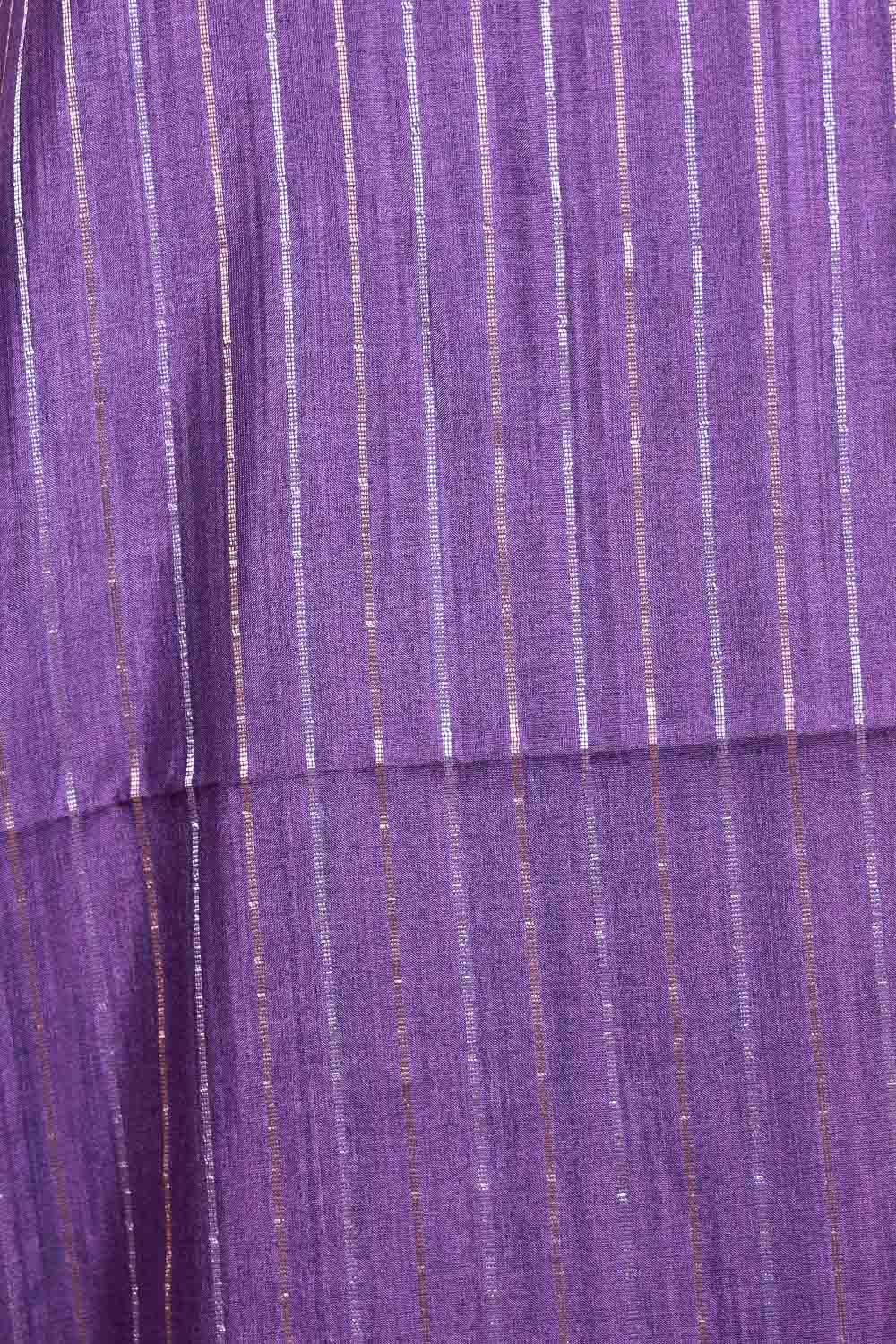 Dark Lavender Semi Tussar Saree