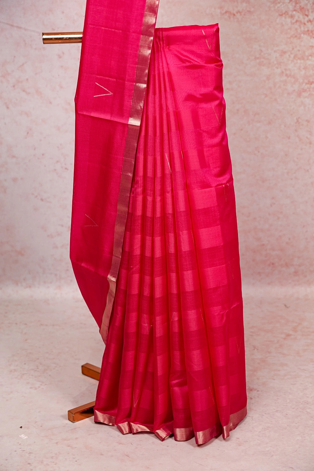 Rani Pink Kora Saree