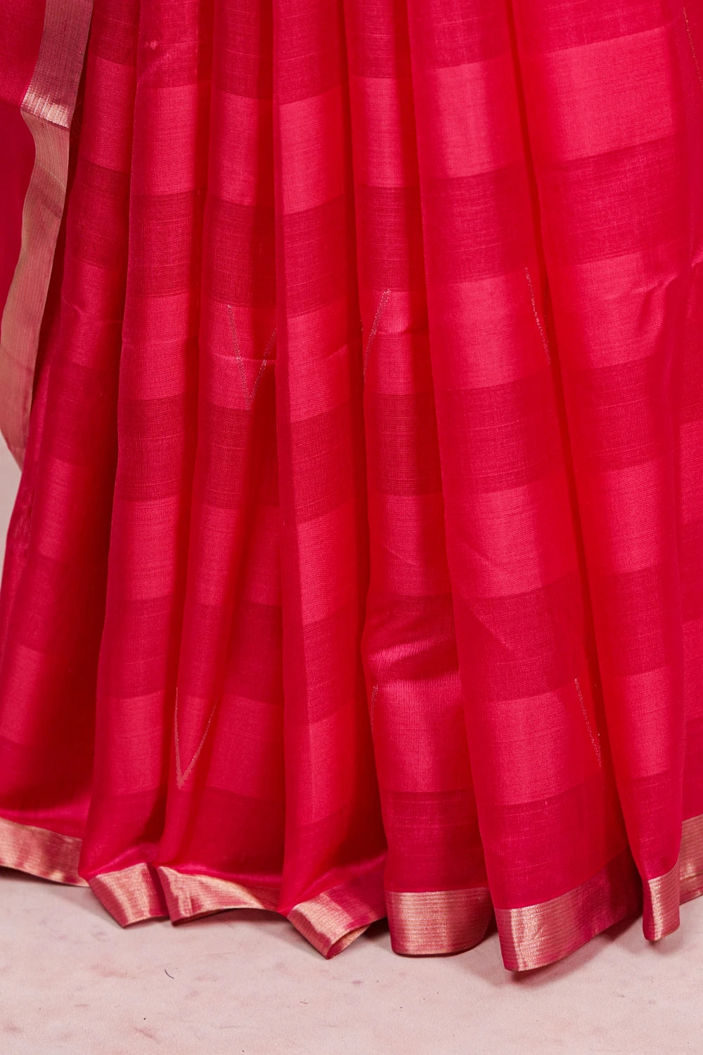 Rani Pink Kora Saree