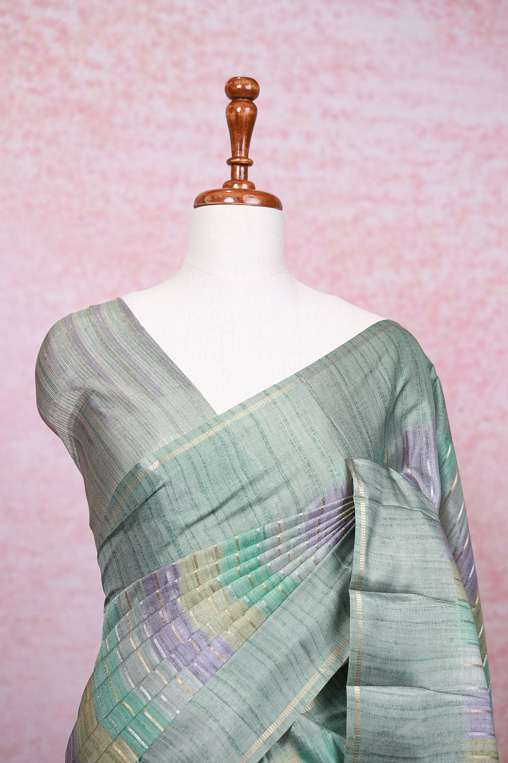 Multi Color Semi Tussar Saree