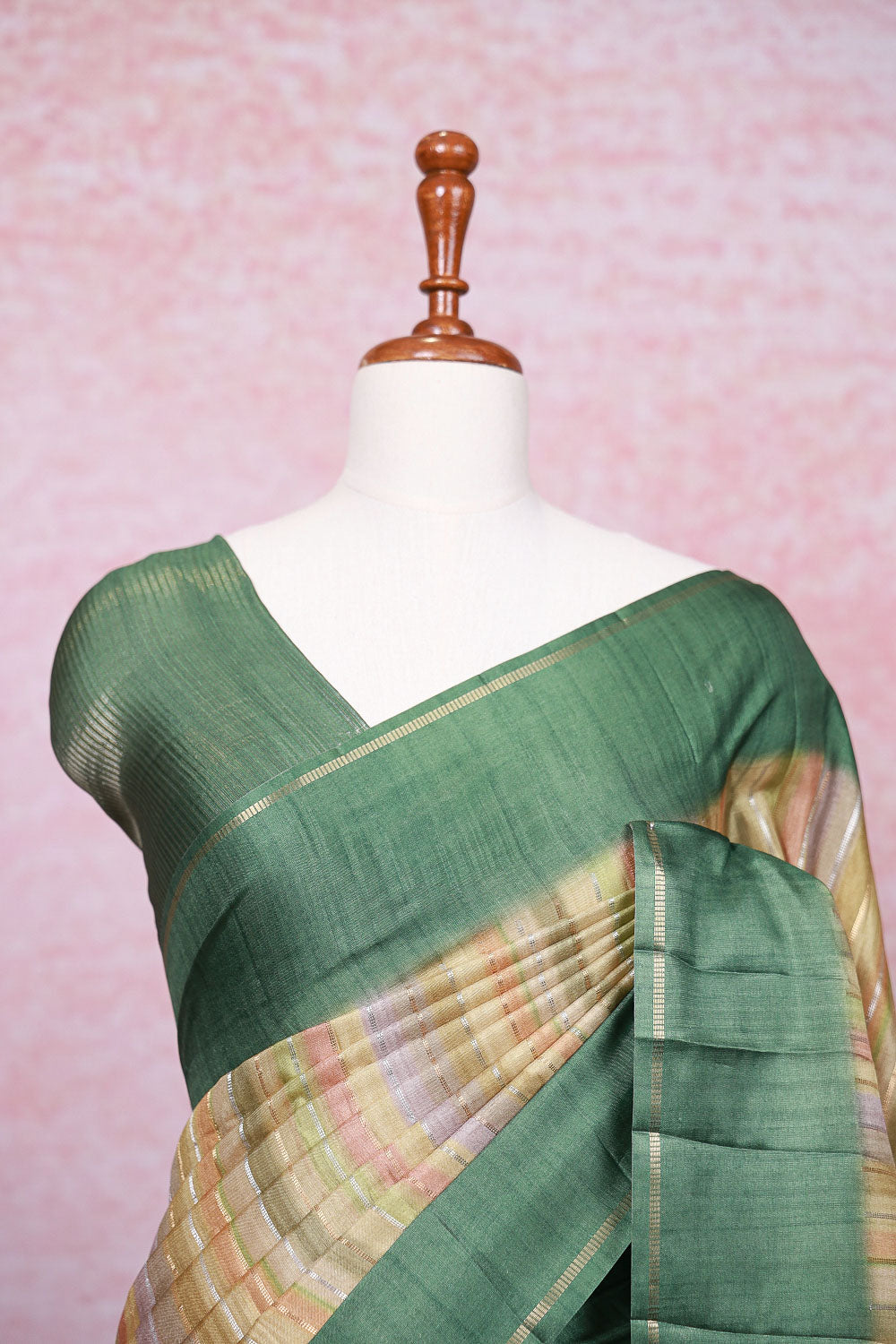 Multi Color Semi Tussar Saree