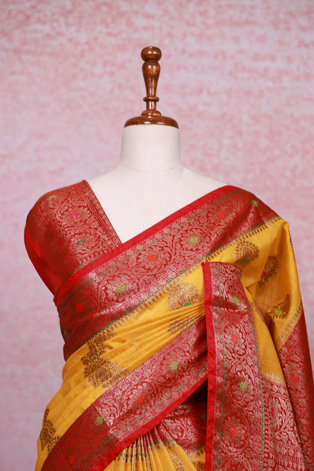 Yellow Jute Banarasi Saree