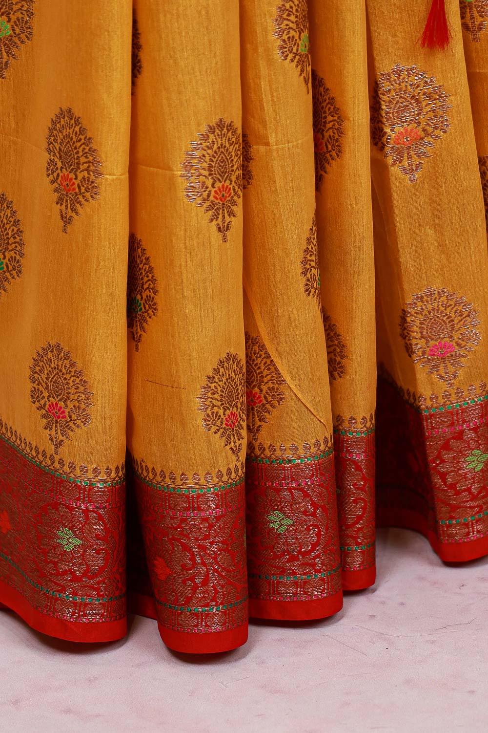 Yellow Jute Banarasi Saree