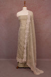 Pastel Green Crush Silk Embroidery Unstitched Churidhar Material
