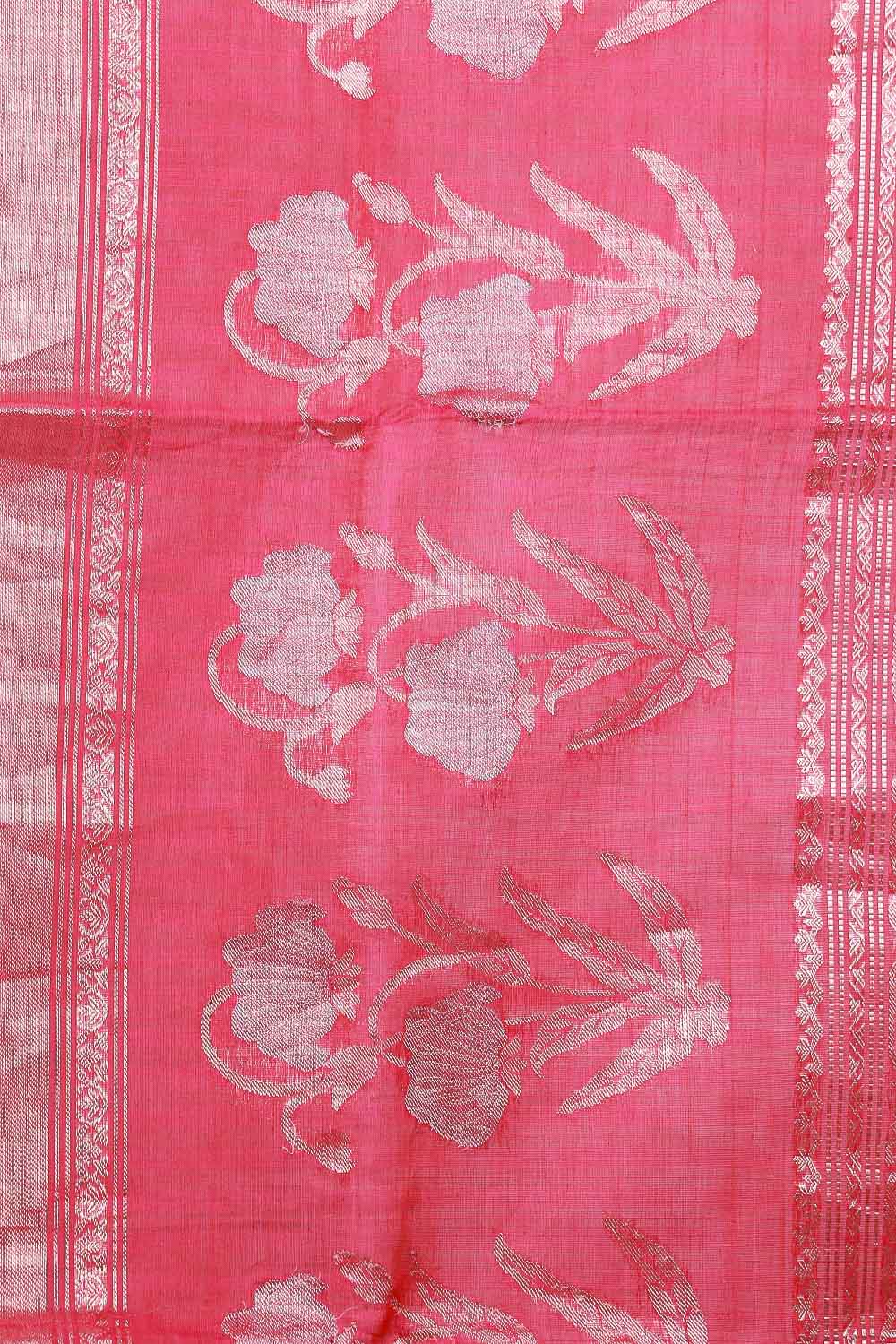 Burnt Orange Cotton Silk Saree