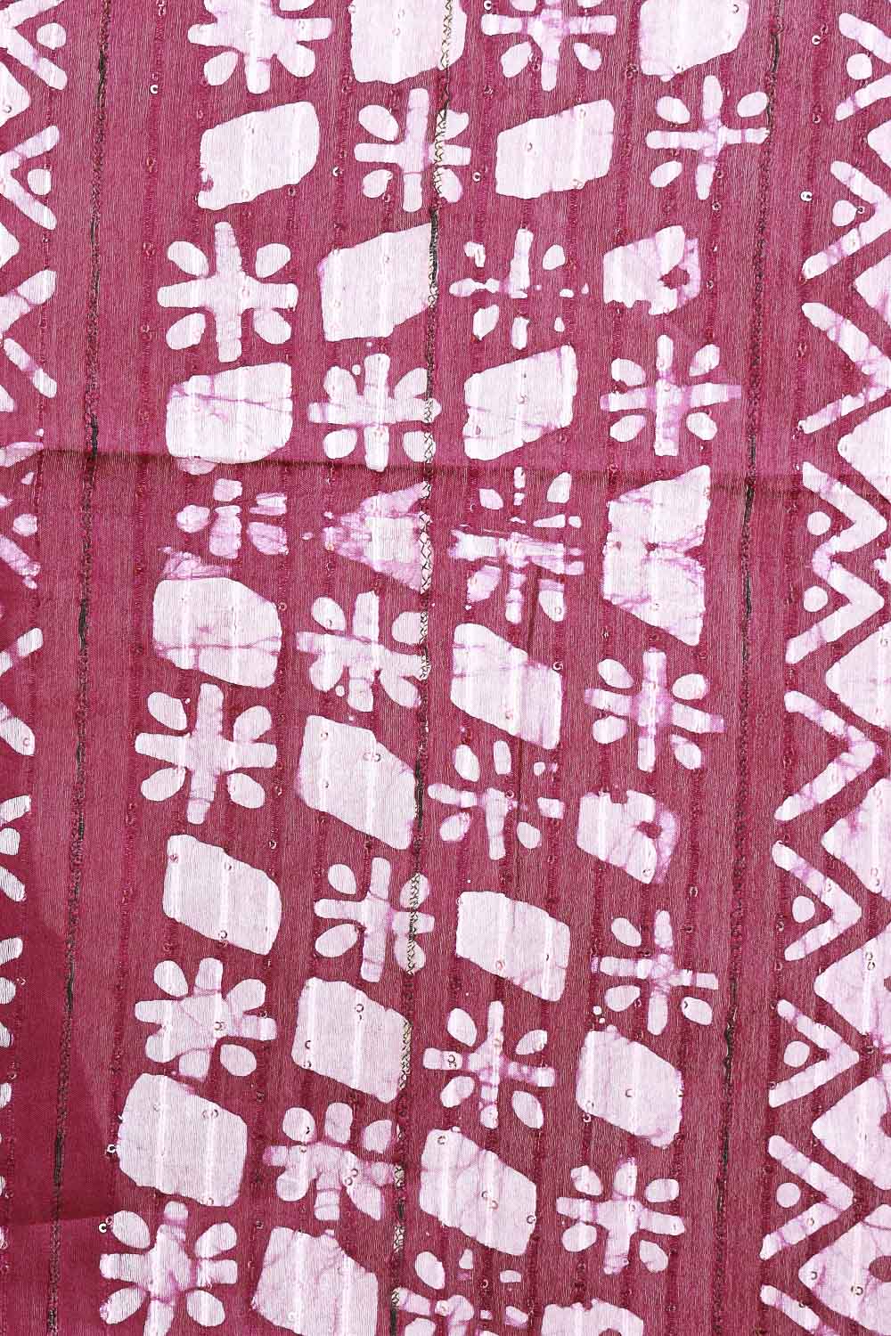 Wine Cotton Saree